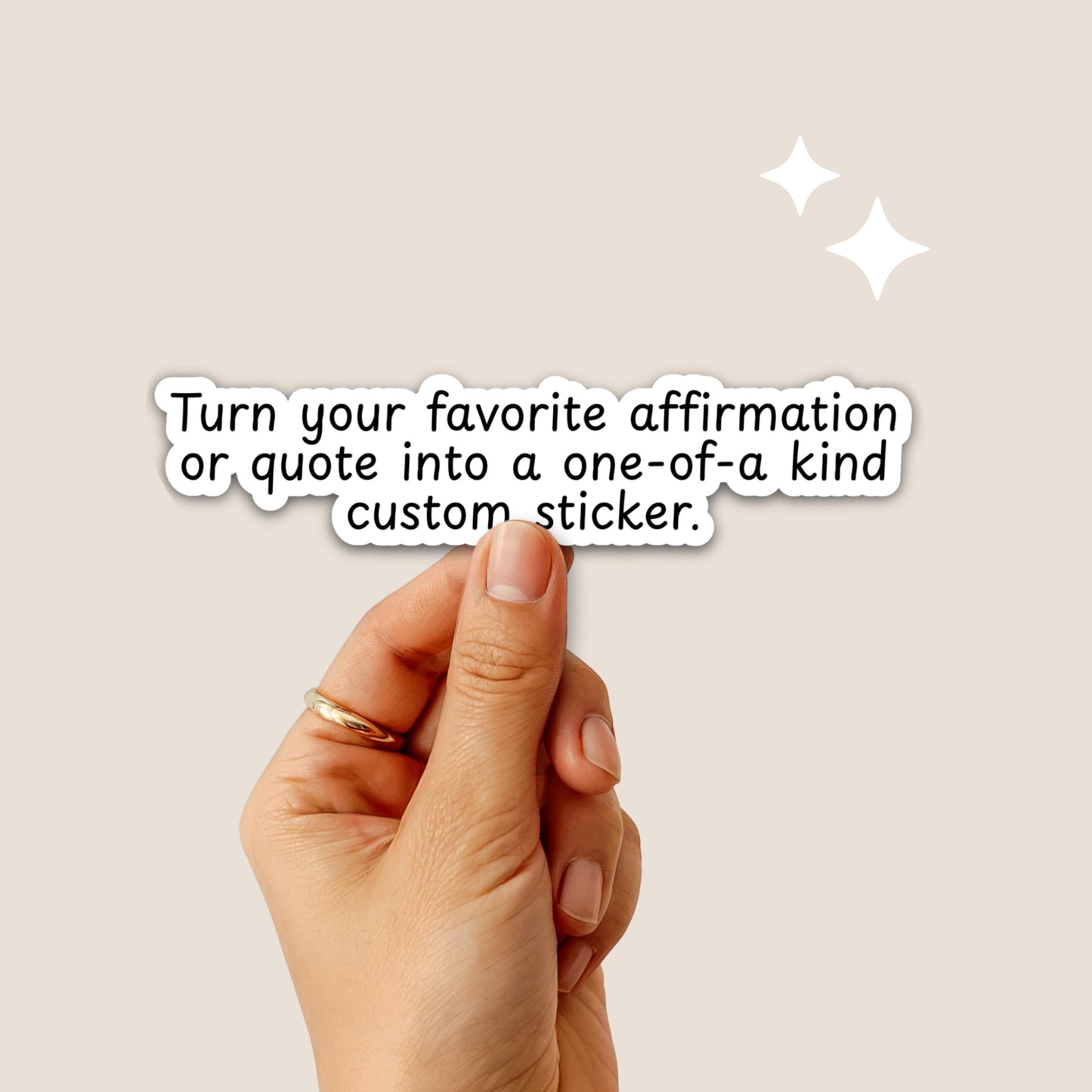 Custom Text Stickers: Affirmations, Quotes, Personalized Vinyl Decals